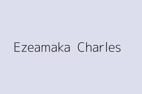 Ezeamaka  Charles 